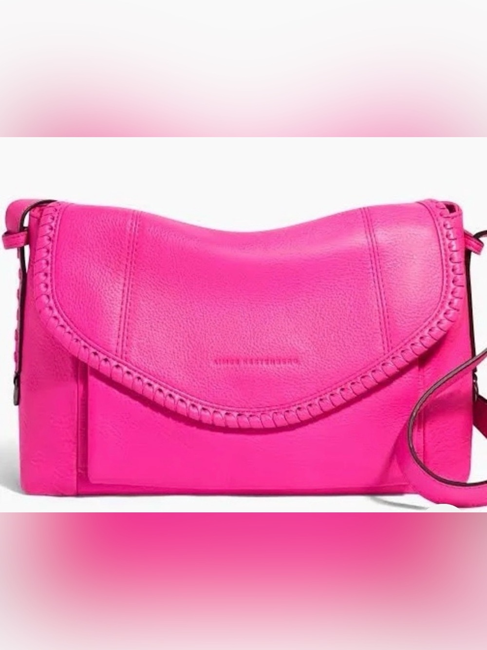 NWOT Designer Aimee Kestenberg All For Love Hot Pink Bag Purse Handbag Leather